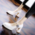 Ladies Round Toe Mary Jane Block Heels
